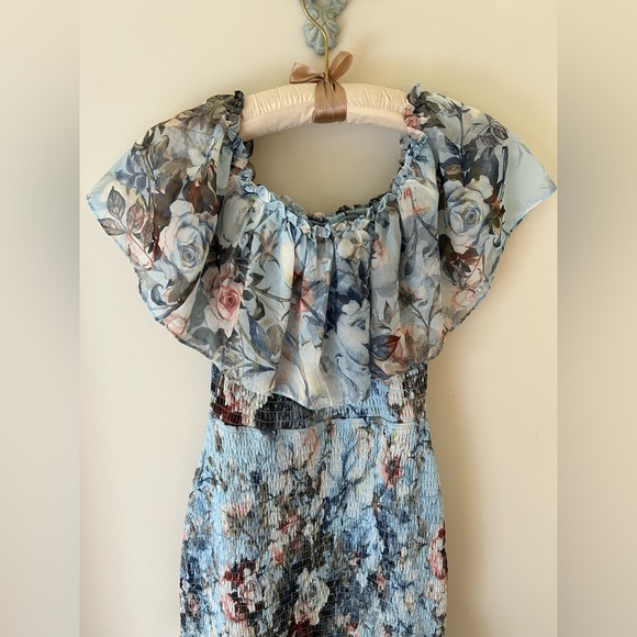 Baltic Born Amalfi Rose Chiffon Maxi Dress 
Size: Medium 
EUC (No Flaws) - Picture 12 of 16